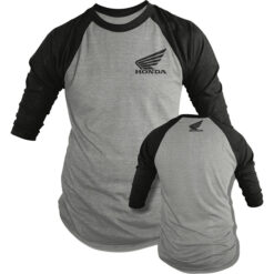 OEM HONDA T-SHIRT LONG-SLEEVE GREY/BLACK