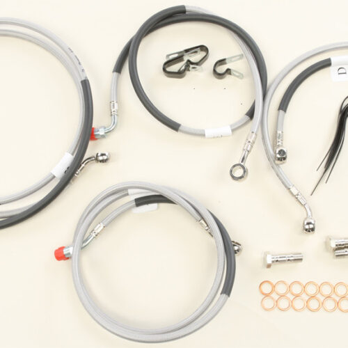 2 LINE FRONT BRAKE LINE KIT Kawasaki EX650 Ninja 650 ABS 13-16