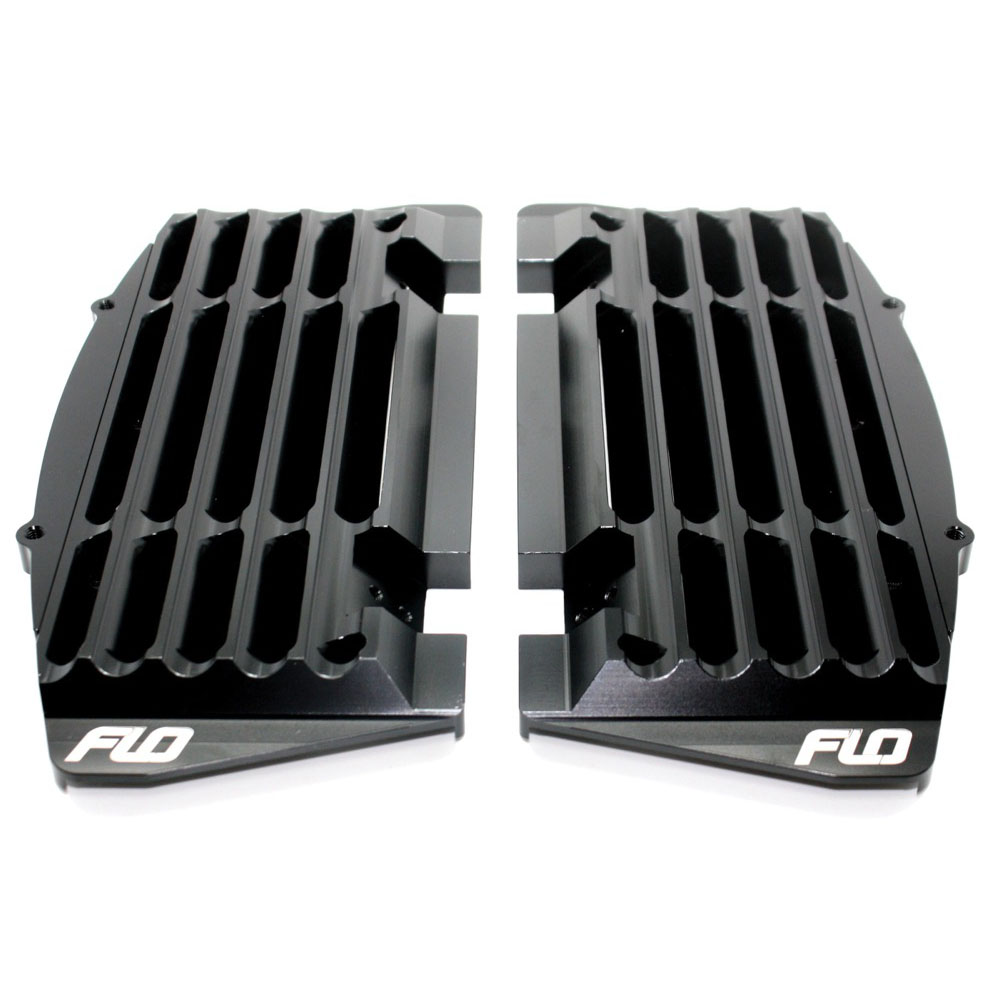 HIGH FLOW RADIATOR BRACES BLACK