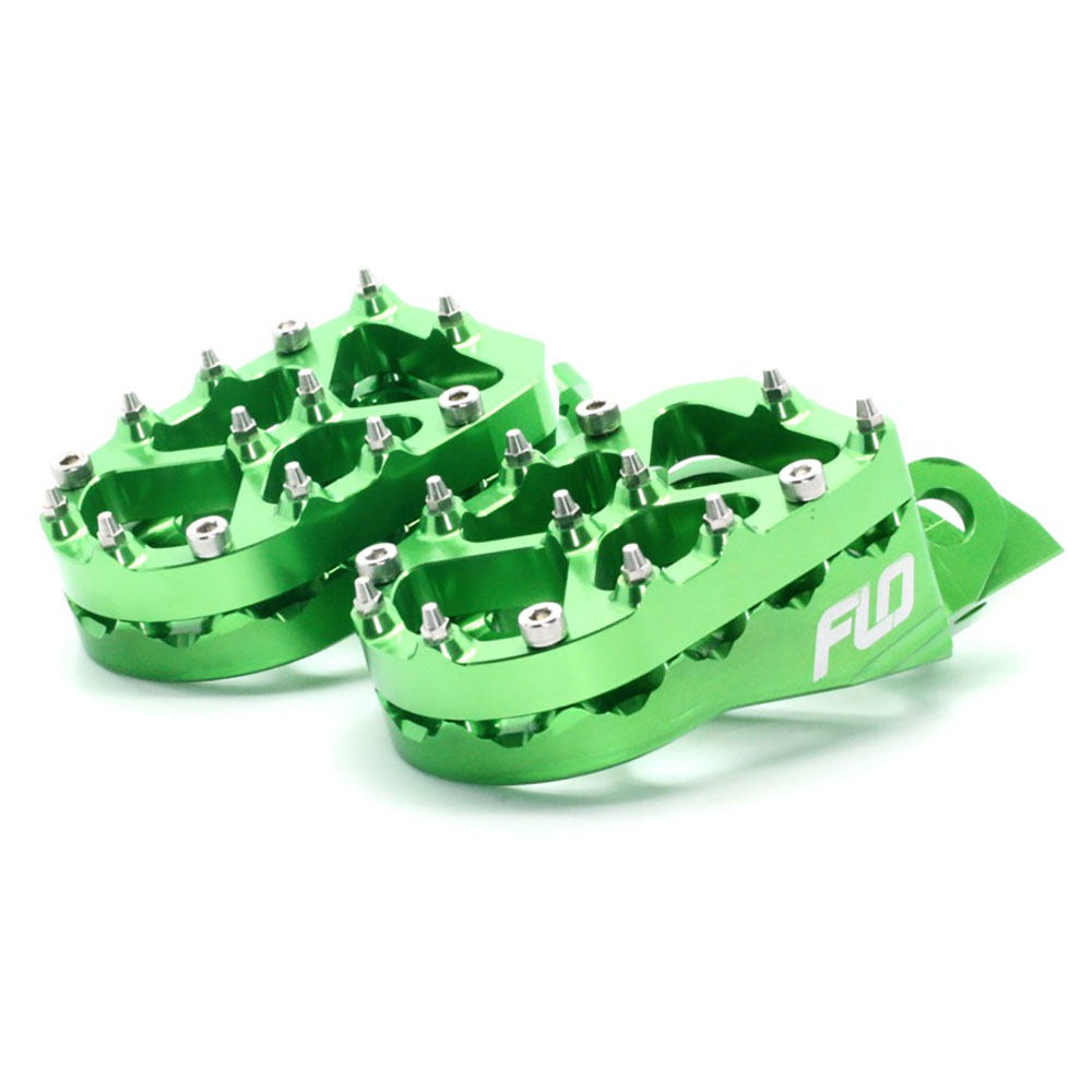 PRO SERIES FOOT PEG RISERS GREEN 13MM - Image 2
