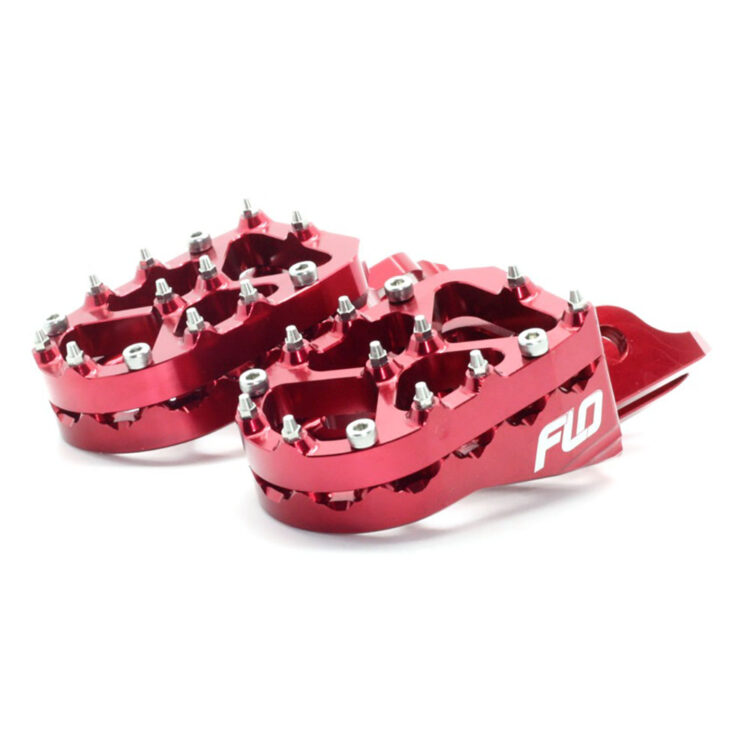 PRO SERIES FOOT PEG RISERS RED 13MM - Image 2