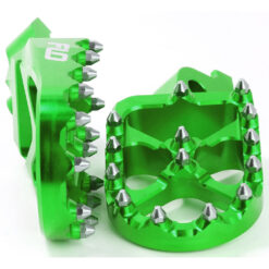 PRO SERIES FOOT PEGS GREEN Kawasaki KX85 KX100 KX65 KX80 00-21