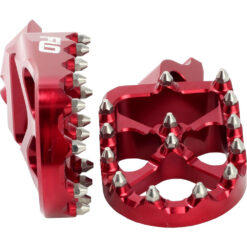 PRO SERIES FOOT PEGS (RED) Honda CRF450R CRF250R CRF150R CRF150RB Expert CR125R CR250R 02-18