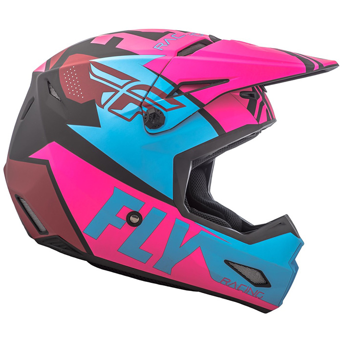 ELITE GUILD HELMET MATTE NEON PINK/BLUE/BLACK - Image 2