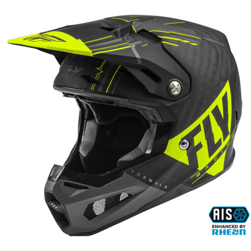 FORMULA CARBON VECTOR HELMET MATTE HI-VIS/GREY/BLACK