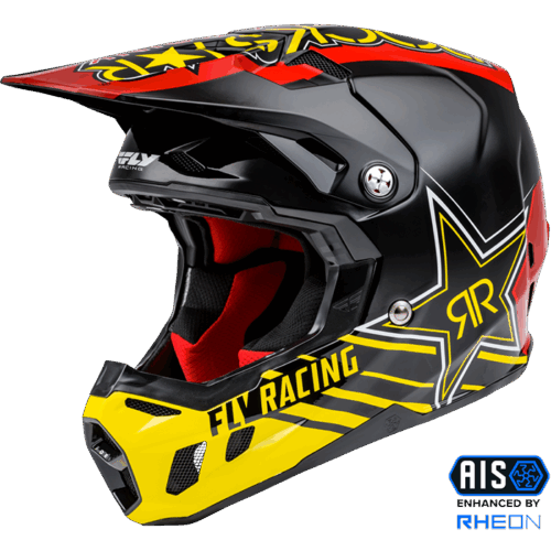 FORMULA CC ROCKSTAR HELMET BLACK/RED/YELLOW