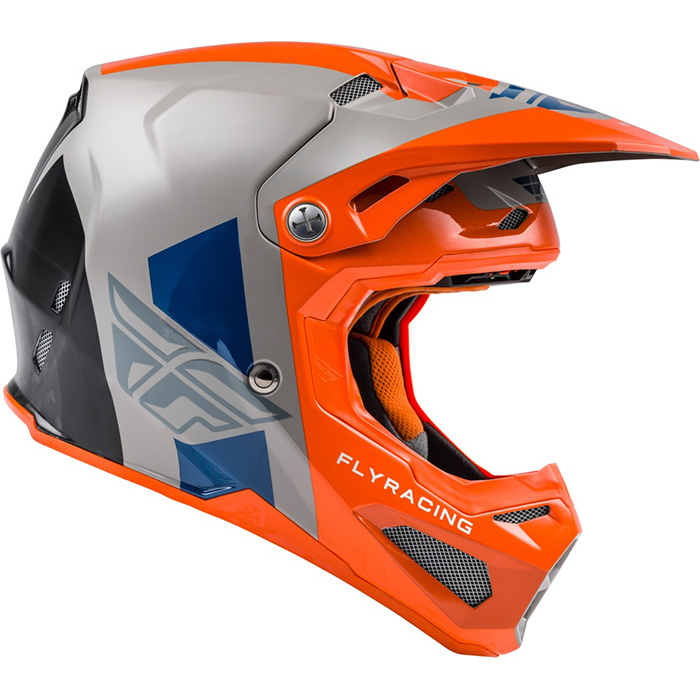 FORMULA ORIGIN HELMET GREY/ORANGE/BLUE - Image 3