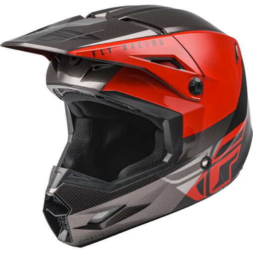 KINETIC STRAIGHT EDGE HELMET RED/BLACK/GREY