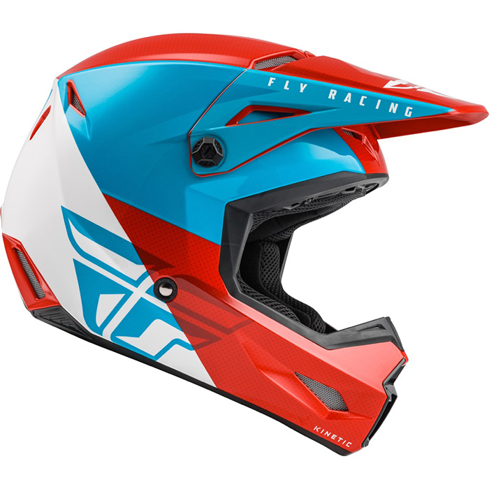 KINETIC STRAIGHT EDGE HELMET RED/WHITE/BLUE - Image 2