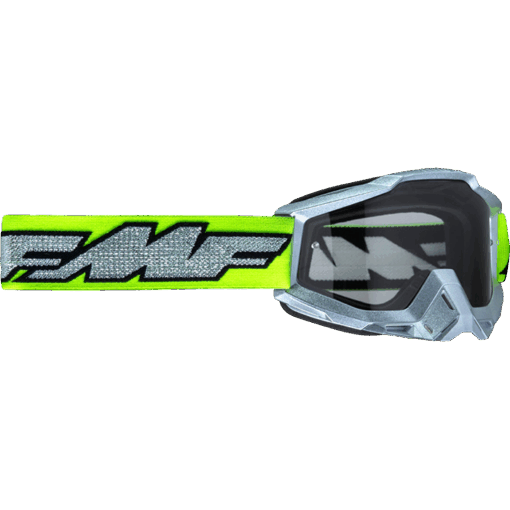 POWERBOMB GOGGLE ROCKET SILVER/LIME W/CLEAR LENS