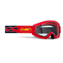 POWERCORE GOGGLE FLAME RED CLEAR LENS