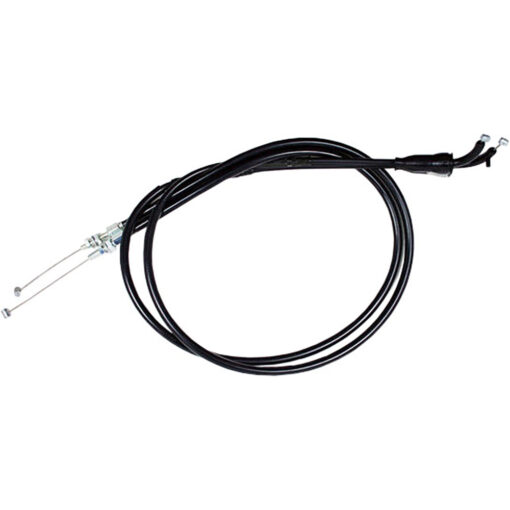 BLACK VINYL THROTTLE PUSH-PULL CABLE SET Kawasaki Suzuki KX250F RM-Z250 RM-Z450 2004-2006