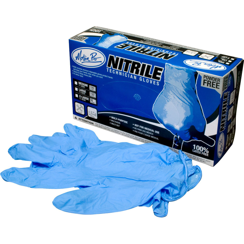 NITRILE TEXTURED POWDER FREE GLOVES X 100/PK