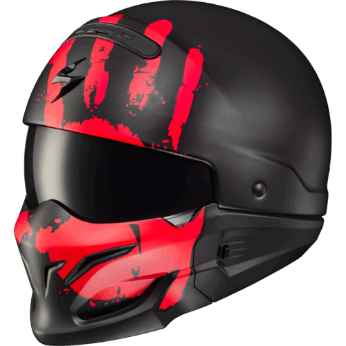 COVERT OPEN-FACE HELMET URUK MATTE RED 2X