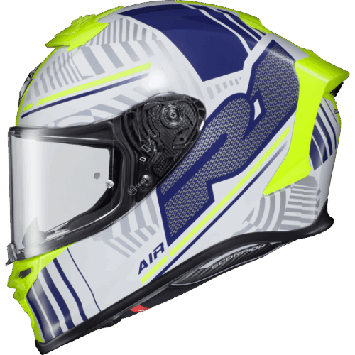 EXO-R1 AIR FULL FACE HELMET JUICE WHITE/BLUE 2X