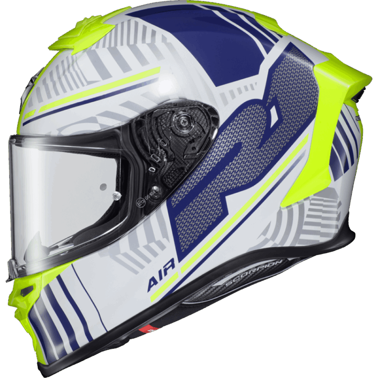 EXO-R1 AIR FULL FACE HELMET JUICE WHITE/BLUE 2X