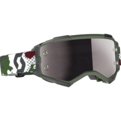 FURY GOGGLE DARK GREEN/WHITE CAMO W/SILVER CHROME WORKS