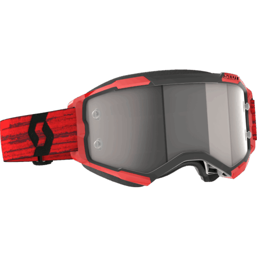 FURY GOGGLE DARK RED SILVER CHROME WORKS