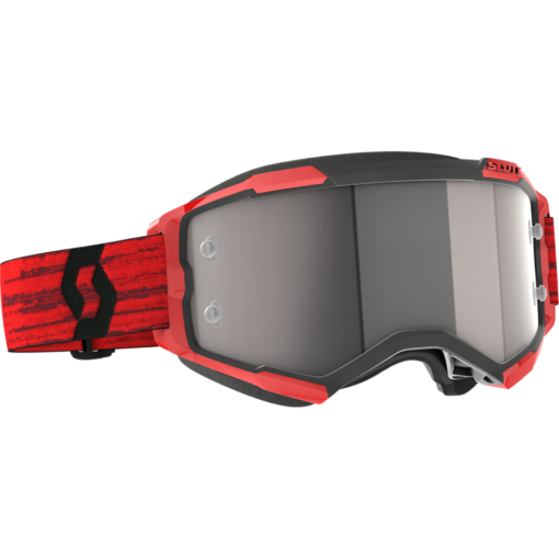FURY GOGGLE DARK RED SILVER CHROME WORKS