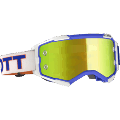 FURY GOGGLE RETRO WHITE/BLUE YELLOW CHROME WORKS