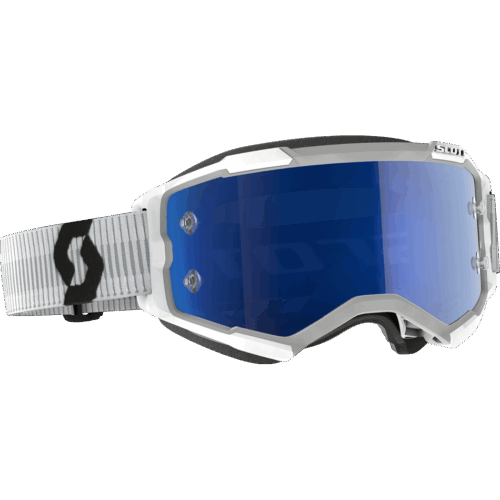 FURY GOGGLE WHITE BLUE CHROME WORKS