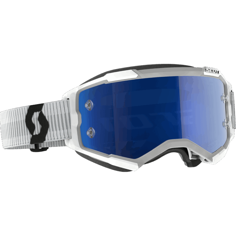 FURY GOGGLE WHITE BLUE CHROME WORKS