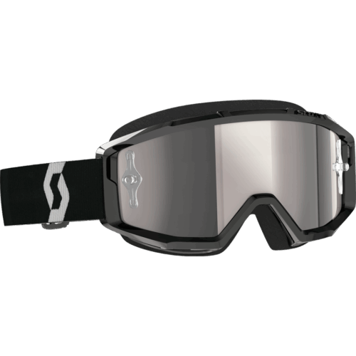 PRIMAL GOGGLE BLACK/WHITE SILVER CHROME WORKS