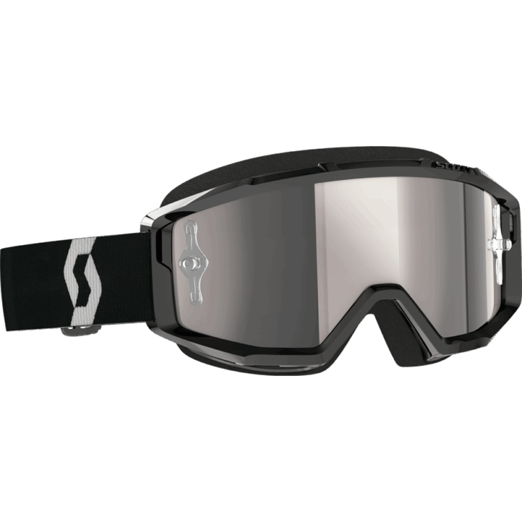 PRIMAL GOGGLE BLACK/WHITE SILVER CHROME WORKS