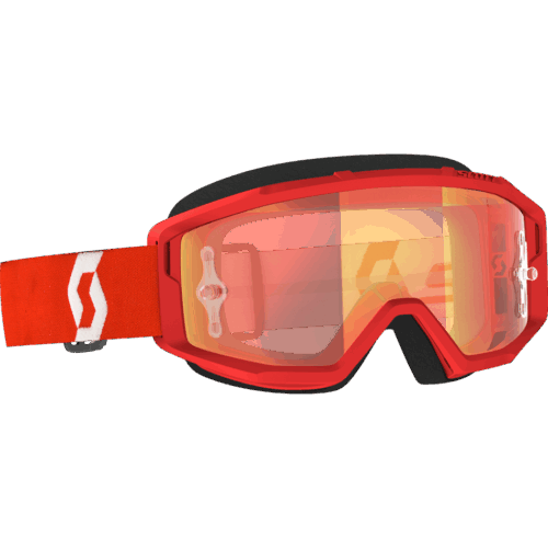 PRIMAL GOGGLE RED/WHITE ORANGE CHROME WORKS