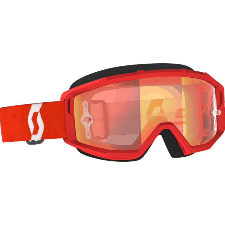 PRIMAL GOGGLE RED/WHITE ORANGE CHROME WORKS