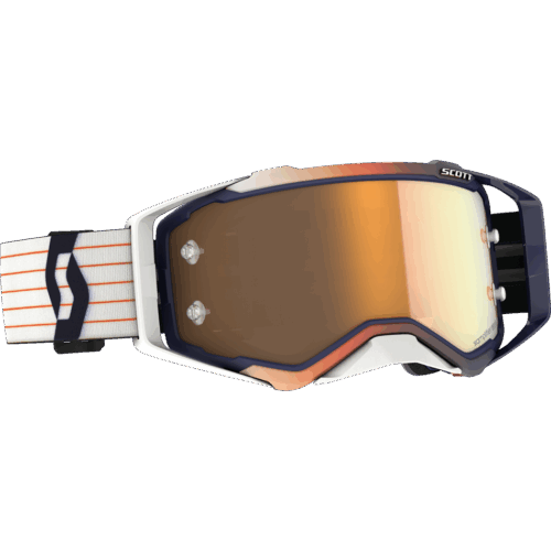 PROSPECT GOGGLE BLUE/ WHITE W/GOLD CHROME AMP WORKS
