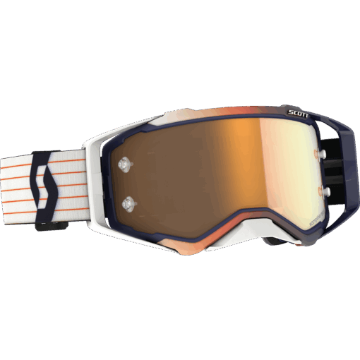 PROSPECT GOGGLE BLUE/ WHITE W/GOLD CHROME AMP WORKS