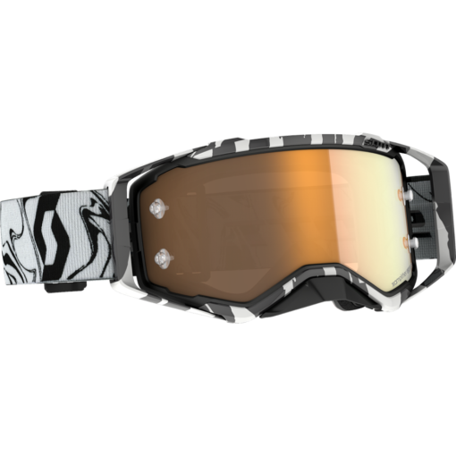 PROSPECT GOGGLE MRBL BLK/ WHT W/GOLD CHROME AMP WORKS
