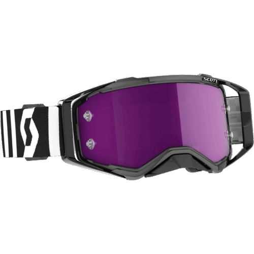 PROSPECT RACING GOGGLE BLK/ WHT PURPLE CHROME WORKS