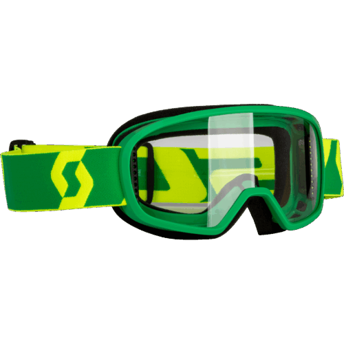 YOUTH BUZZ MX GOGGLE GREEN/YELLOW W/CLEAR