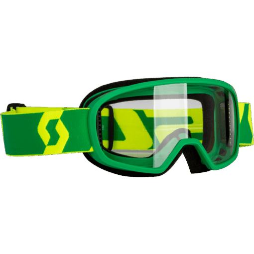 YOUTH BUZZ MX GOGGLE GREEN/YELLOW W/CLEAR