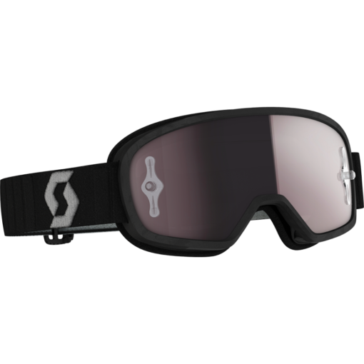 YOUTH BUZZ MX PRO GOGGLE BLK/GREY W/SILVER CHROME WORKS
