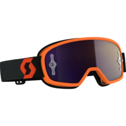 YOUTH BUZZ MX PRO GOGGLE ORNG/BLK W/PURPLE CHROME WORKS