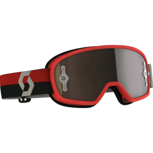 YOUTH BUZZ MX PRO GOGGLE RED/GREY W/GOLD CHROME WORKS