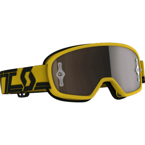 YOUTH BUZZ MX PRO GOGGLE YLW/BLK W/GOLD CHROME WORKS