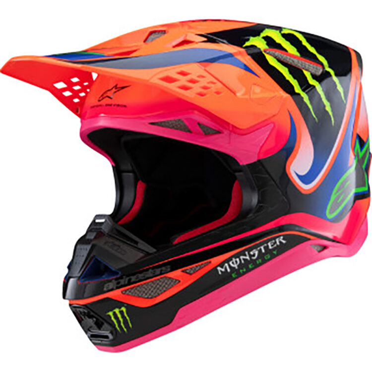 S-M10 DEEGAN HELMET ORNG FLO/PRPL/PNK FLUO