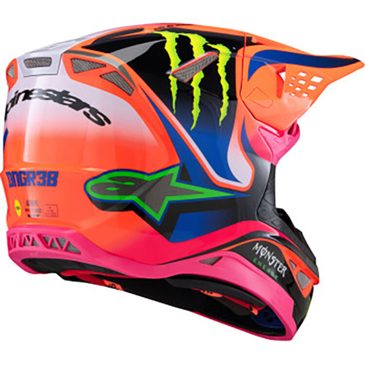 S-M10 DEEGAN HELMET ORNG FLO/PRPL/PNK FLUO - Image 2
