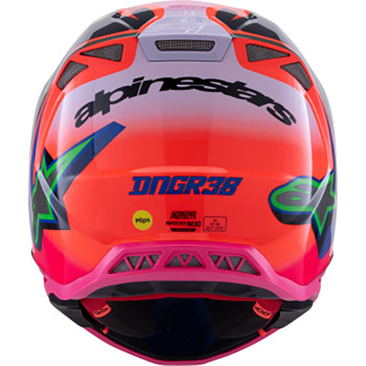 S-M10 DEEGAN HELMET ORNG FLO/PRPL/PNK FLUO - Image 3