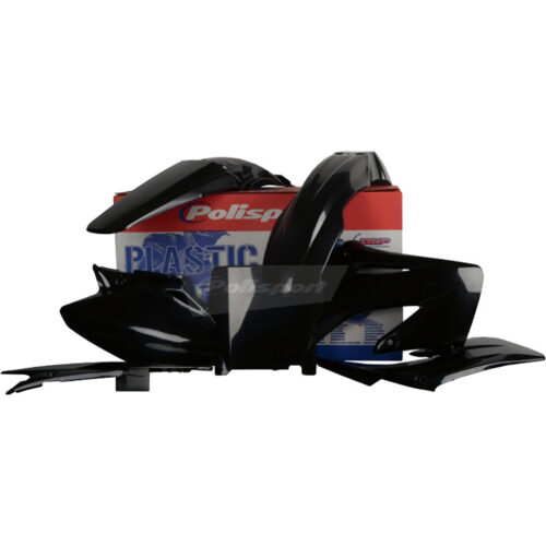 PLASTIC BODY KIT BLACK Honda CR125R CR250R 04-07
