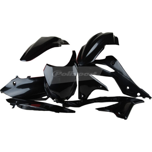 PLASTIC BODY KIT BLACK Kawasaki KX250F 2013-2016