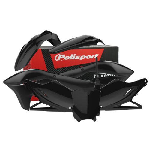 PLASTIC BODY KIT BLACK Kawasaki KX450F 2016-2018