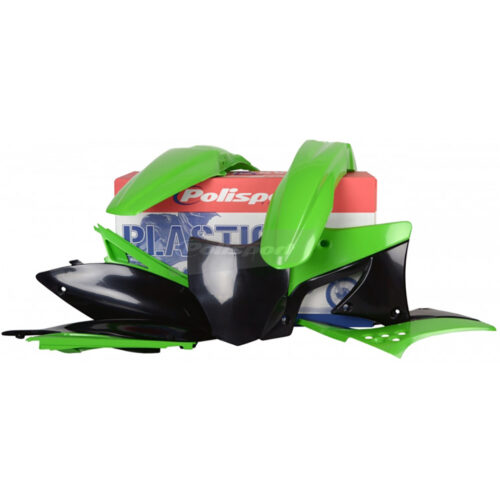 PLASTIC BODY KIT GREEN/BLACK Kawasaki KX250F 09-12