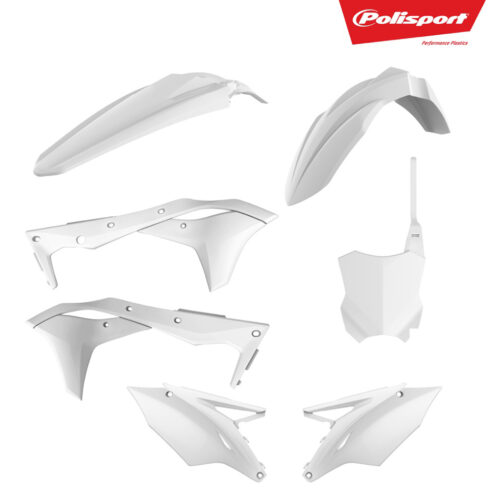 PLASTIC BODY KIT WHITE Kawasaki KX250F 2017-2020