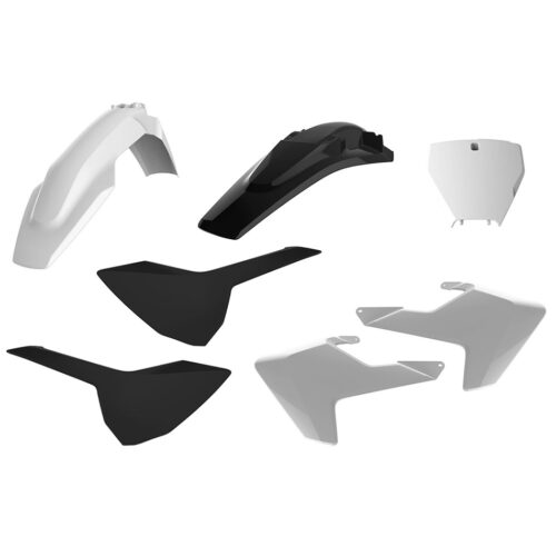 PLASTIC BODY KIT WHITE/BLACK Husqvarna FX 350 2017-2018 Husqvarna FX 450 2017-2018 Husqvarna TC 125 2016-2018 Husqvarna FC 250 2016-2018 Husqvarna FC 350 2016-2018 Husqvarna FC 450 2016-2018 Husqvarna TC 250 2016-2018
