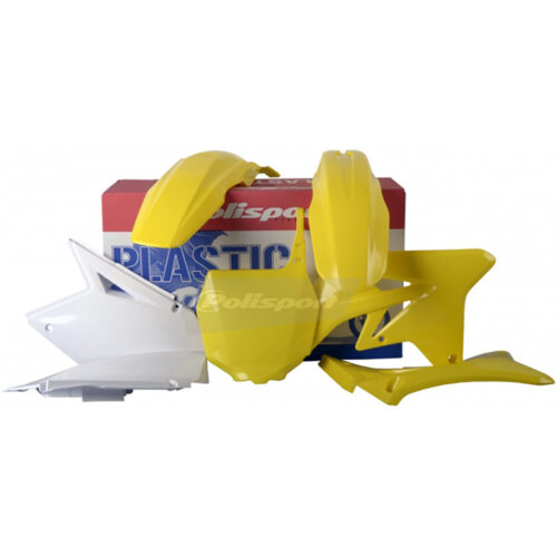 PLASTIC BODY KIT YELLOW/WHITE Suzuki RM-Z250 07-09